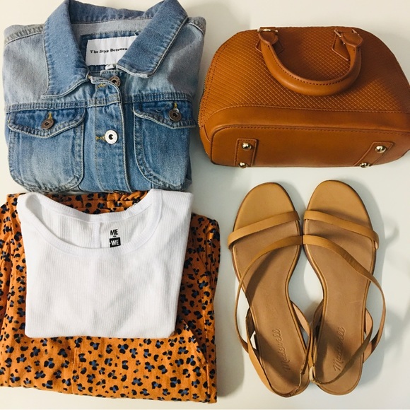 ‼️SOLD‼️Orange & Blue Leopard High Waisted Pants - Picture 3 of 13